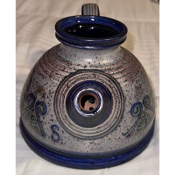 Deep blue gray vase pitcher pot decor - Picture 7 of 15